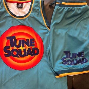 Space Jam Tune Squad Halloween Costume Teal Jersey/Shorts Set Size Large